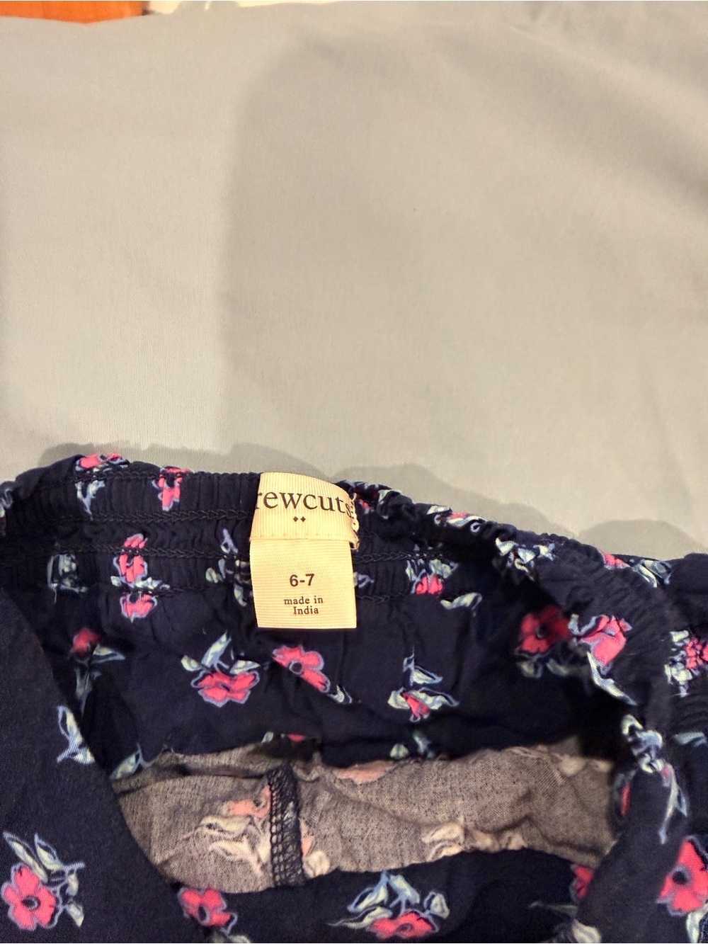 Crewcuts Navy Floral Pull-On Shorts with Pink Bloom